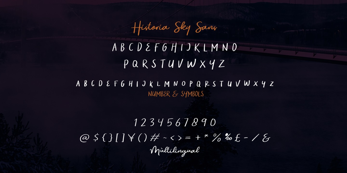 Пример шрифта Historia Sky Sans